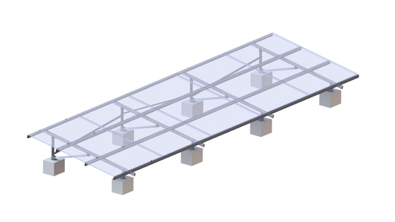 3-kolumnowa konstrukcja aluminiowa wysokiej jakości do paneli słonecznych Bezramowe systemy fotowoltaiczne montowane na ziemi