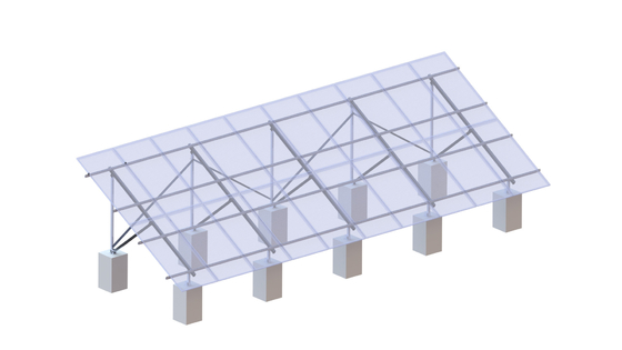2x10 88m / S Aluminiowa konstrukcja do montażu słonecznego Bezramowe systemy uziemienia PV