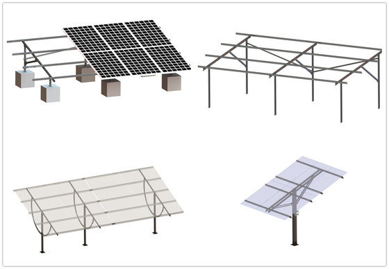 Stalowe ocynkowane panele słoneczne Ramy do montażu naziemnego Płaski dach Konstrukcja kanału C