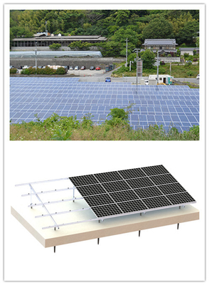 500mm aluminiowe systemy montażu solarnego fotowoltaiki Betonowa podstawa uziemiająca MGAS-I