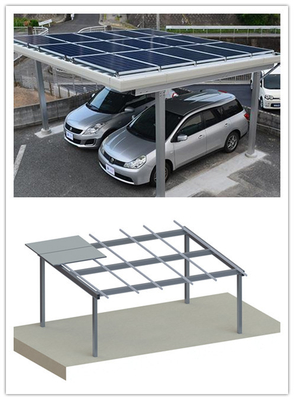 Fotowoltaiczne systemy montażu fotowoltaicznego PV Parking Wysoka wytrzymałość Aluminiowa wiata garażowa CPT